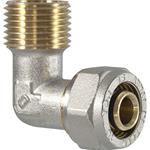 RACCORDO A COMPRESSIONE GOMITO MASCHIO 20 X 3/4" X MULTISTRATO