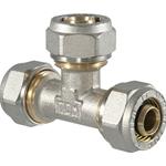 RACCORDO A COMPRESSIONE TEE 3 VIE 16  X 16 X 16 MULTISTRATO
