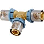 RACCORDO A PRESSARE ACQUA TEE 3 VIE MM. 16 X 16 X 16 PER MULTISTRATO "UNIDELTA"