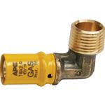 RACCORDO A PRESSARE GAS GOMITO MASCHIO MM. 20 X 3/4" PER MULTISTRATO "APE"