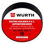 NASTRO ISOLANTE WURTH MM.19 X 25M NERO