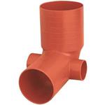 CURVA WC ALTA PVC ARANCIO MM. 100 - 2 INNESTI MM. 50