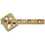 PERNO ECCENDRICO C/PIASTRA QUADRA MM. 65