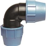 RACCORDO POLIETILENE PVC A GOMITO UGUALE 32 X 32 UNIDELTA