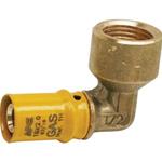 RACCORDO A PRESSARE GAS GOMITO FEMM. MM. 16 X 1/2" PER MULTISTRATO