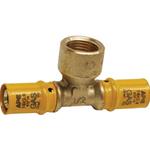 RACCORDO A PRESSARE GAS TEE 3 VIE 2 FEMM. MM. 16 X 1/2" X 16 PER MULTISTRATO