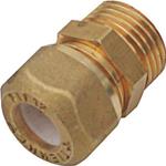 RACCORDO C/OGIVA P.T.F.E - DIRITTO MASCHIO 12 X 1/2" - TUBO RAME 