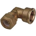 RACCORDO C/OGIVA P.T.F.E - GOMITO FEMM. 12 X 1/2" - TUBO RAME 