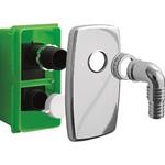 SIFONE LAVATRICE INCASSO MM. 40 C PIASTRA CROMATA