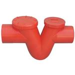 SIFONE MONOLITICO PVC ARANCIO MM. 100