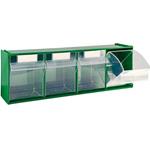 CASSETTIERA PLASTICA MM. 600X96X112H ROSSO - 6 CASSETTI BASCULANTI