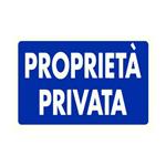 CARTELLO SEGNALETICO PROPRIETA PRIVATA CM. 20 X 30