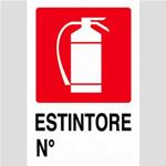CARTELLO ESTINTORE N. CM. 20 X 30