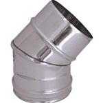 CANNA FUMARIA INOX MM. 100 - CURVA 45°