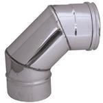 CANNA FUMARIA INOX MM. 100 - CURVA 90°