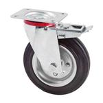 RUOTA INDUSTRIALE C/FRENO GIREVOLE MM. 100 (MAX KG. 60) "AVO" ART. 80BIS