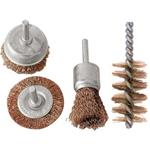 SET SPAZZOLA D'ACCIAIO 3 PZ. X TRAPANO