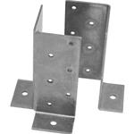 SUPPORTO PER TRAVI MM. 70 X 70 H=180MM. SP. 3.5 X BASE ZINCATO PZ.2