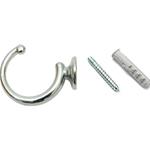 GANCIO PER TENDA 1 POSTO MEDIO 50 X 38 CROMO LUCIDO