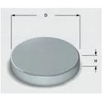 MAGNETE A DISCO TONDO ADESIVO MM. 10 H=MM.1 NICHELATO