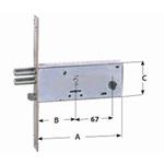 SERRATURA ISEO 961701B4N A FASCIA MM. 70