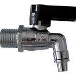 RUBINETTO X OLIO ACCIAIO C/MANIGLIA NERA 1/2" BUGATTI