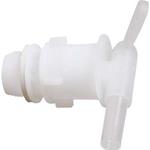 RUBINETTO PLASTICA 3/4 C/GHIERA + GUARNIZIONE SALVAGOCCIA