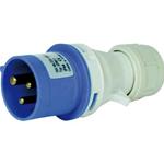 SPINA INDUSTRIALE DIRITTA IEC309 220V 16A 2P+T IP44 BLU