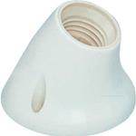 PORTALAMPADE E27 TERMOPLAST. BASE CURVA  BIANCO
