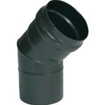 CANNA FUMARIA NERO MM. 80 - CURVA 45° PER STUFA A PELLET