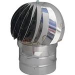 CANNA FUMARIA INOX MM. 80 - FUMAIOLO RADIANTE EOLICO PER STUFA A PELLET