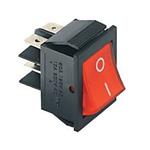 INTERRUTTORE BIPOLARE NYLON 2P 16A C/PULSANTE ROSSO A INCASSO