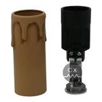 PORTALAMPADE E14 A CANDELA AVORIO CM. 6