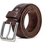 CINTURA DI CUOIO COLORE CUOIO C/FIBBIA CM. 4