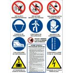 CARTELLO EDILE 12 SIMBOLI MONOCOLORE CM. 90 X 50