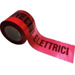NASTRO SEGNALETICO ROSSO "CAVO ELETTRICO" 70 X 20 MTL. 200