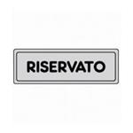 TARGHETTA ADESIVA 150 X 50 "RISERVATO"