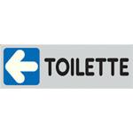 TARGHETTA ADESIVA 150 X 50 "TOILETTE SX"