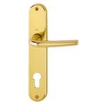 MANIGLIA OTTONE C/PLACCA YALE GARDA