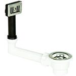 PILETTA PVC PER LAVELLO INOX 1" 1/2 C/TROPPO PIENO