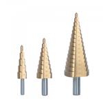 KIT 3 FRESA A GRADINO X LEGNO IN VALIGETTA ALLUMINIO