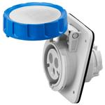 PRESA INDUSTRIALE INCASSATA IP67 220V 16A 2P+T BLU X QUADRO DISTRIBUZIONE
