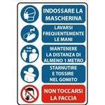 CARTELLO SEGNALETICO REGOLE COVID CM. 20 X 30