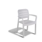 SEDIA IN RESINA ANTIURTO TISARA CM. 58 X 53 X 83H BIANCO