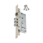 SERRATURA SECUREMME A INFIL. MM. 45 ART. 2018 3 PISTONI + SCROCCO