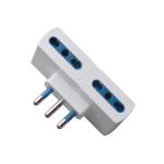 SPINA ADATTATORE 16A+4 PRESE 10/16A BIANCO