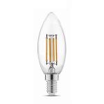 LAMPADA LED OLIVA DURALAMP VINTAGE TRASP. 4W E14 230V 2700K LM. 470