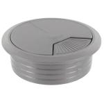 BOCCHETTA PASSACAVI MM. 60 PLASTICA COL. ALLUMINIO