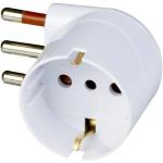 SPINA/ADATTATORE SCHUKO 90° SALVASPAZIO 16A+T BIANCO ROSI