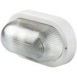 PLAFONIERA OVALE POLIPROPILENE E VETRO IP44 BIANCA